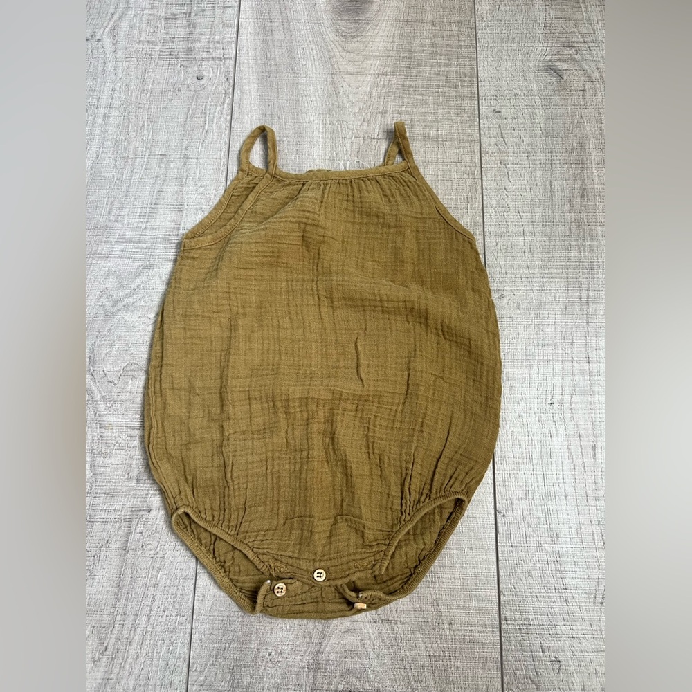 Go Gently Nation Olive Green Kids One Piece Bodysuit Size 12-18 Months
